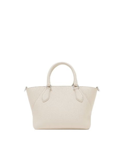 ARMANI EXCHANGE Borsa a mano color beige con tracolla removibile e logo in metallo