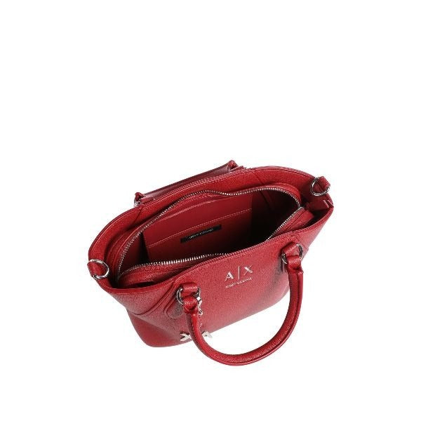 ARMANI EXCHANGE Borsa a mano rossa con tracolla removibile e dettagli e logo in metallo