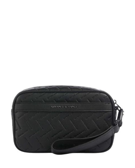 Armani Exchange pochette da polso effetto embossed black