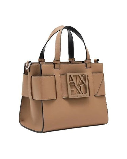 Armani Exchange Borsa Tote piccola con logo smaltato doppio manico e tracolla Marionette