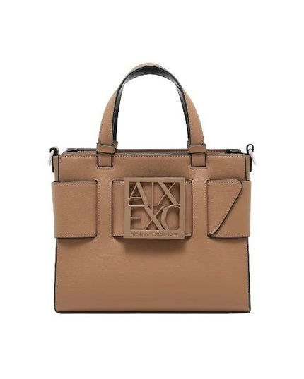 Armani Exchange Borsa Tote piccola con logo smaltato doppio manico e tracolla Marionette