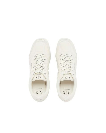 Armani Exchange scarpe trapuntate fondo mielato colore off white