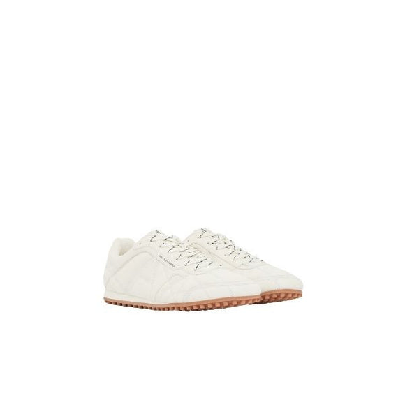 Armani Exchange scarpe trapuntate fondo mielato colore off white