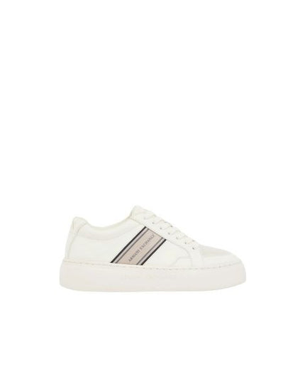 Armani Exchange scarpe con logo laterale colore off white