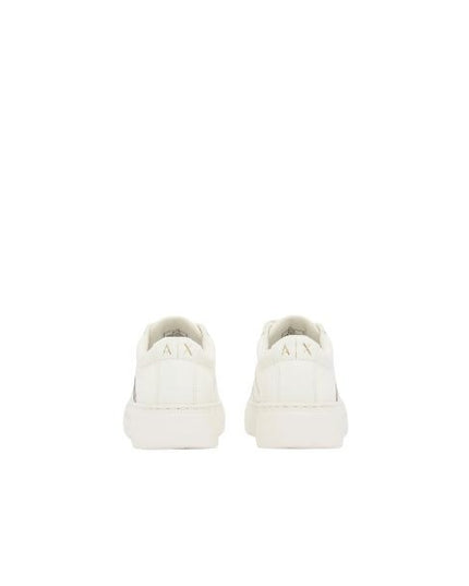 Armani Exchange scarpe con logo laterale colore off white