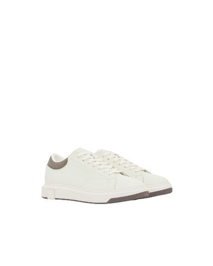 Armani Exchange scarpe logo su tallone colore off white falcon