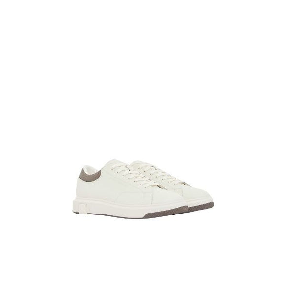 Armani Exchange scarpe logo su tallone colore off white falcon