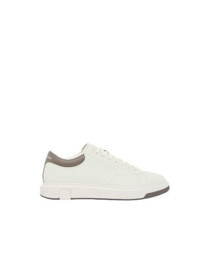 Armani Exchange scarpe logo su tallone colore off white falcon
