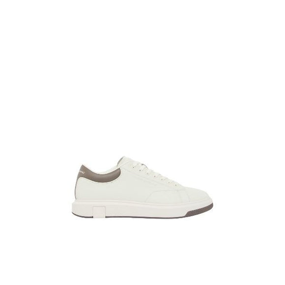 Armani Exchange scarpe logo su tallone colore off white falcon