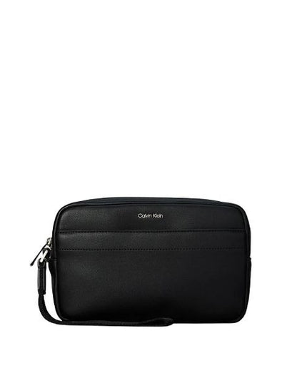 Calvin Klein LV04D1277G pochette da uomo in pelle nera