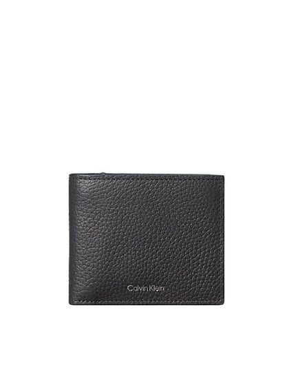 Calvin Klein portafogli a libro RIFD in pelle nera