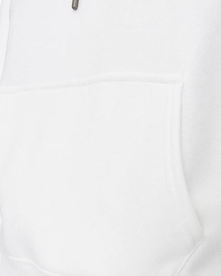 GUESS Regular fit felpa donna con cappuccio tasche sul davanti e logo sul petto colore bianco