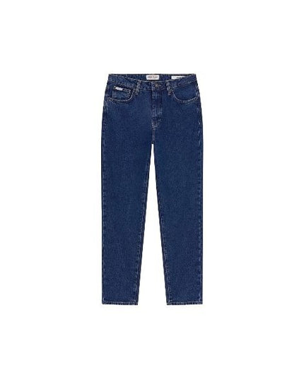 GUESS Mom jeans donna denim stretch gamba affusolata chiusura zip e bottone