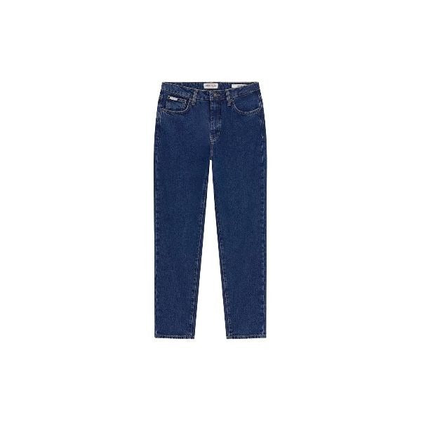 GUESS Mom jeans donna denim stretch gamba affusolata chiusura zip e bottone