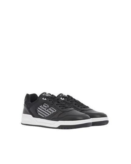 EA7 scarpe logo laterale a contrasto colore black