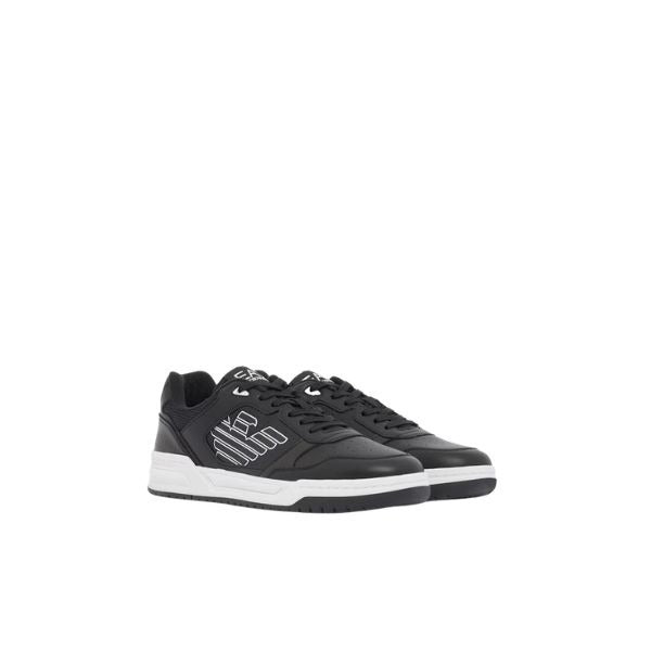 EA7 scarpe logo laterale a contrasto colore black