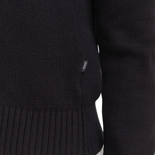 GUESS Regular fit maglia donna scollo rotondo logo discreto posizionato sul davanti colore nero