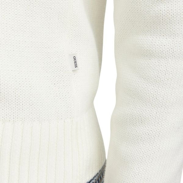 GUESS Regular fit maglia donna scollo rotondo logo discreto posizionato sul davanti colore bianco