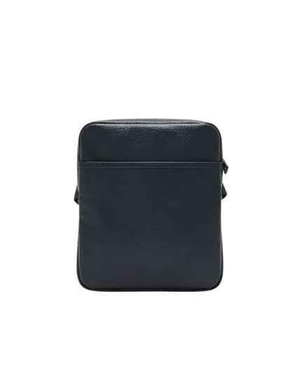 EA7 tracolla logo a contrasto frontale effetto martellato black