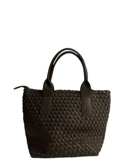 Blauer homexs borsa piccola a mano tracolla removibile trama intrecciata dark brown