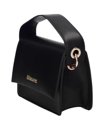 Blauer mignon borsa a mano con catenella dorata removibile black