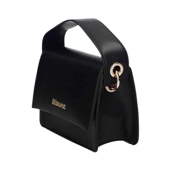 Blauer mignon borsa a mano con catenella dorata removibile black