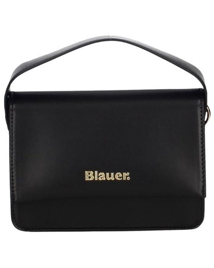 Blauer mignon borsa a mano con catenella dorata removibile black
