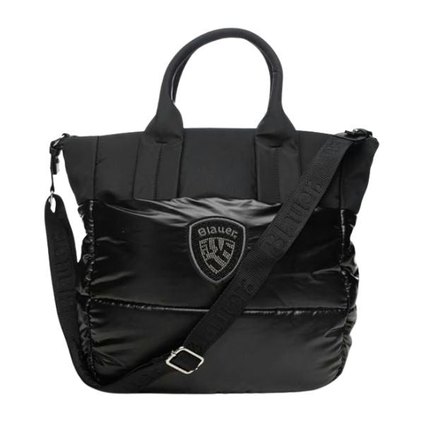 Blauer quartxl borsa a mano con tracolla removibile effetto trapuntato black