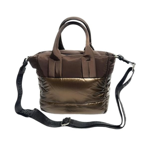 Blauer quartxs borsa a mano con tracolla removibile effetto trapuntato dark brown