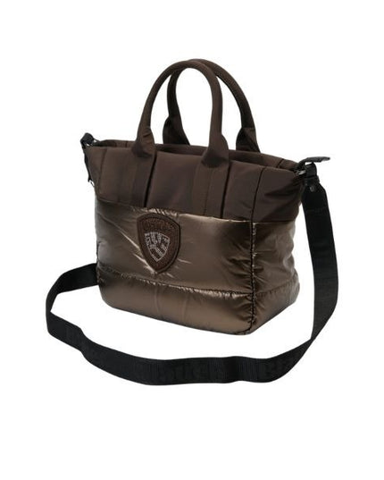 Blauer quartxs borsa a mano con tracolla removibile effetto trapuntato dark brown