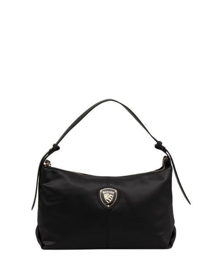 Blauer rama borsa a mano manico regolabile dettagli dorati black