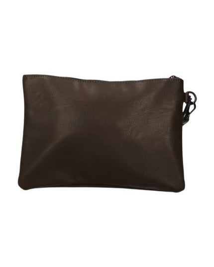 Blauer Bus pochette con laccetto da polso rimuovibile logo tono su tono dark brown