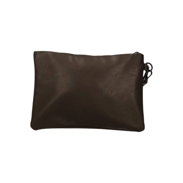 Blauer Bus pochette con laccetto da polso rimuovibile logo tono su tono dark brown