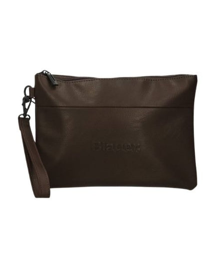 Blauer Bus pochette con laccetto da polso rimuovibile logo tono su tono dark brown