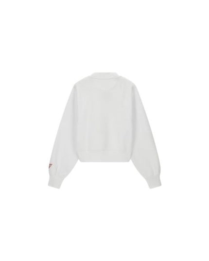 GUESS Marylin felpa donna vestibilità relaxed e stampa sul davanti colore bianco