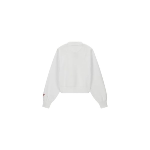 GUESS Marylin felpa donna vestibilità relaxed e stampa sul davanti colore bianco
