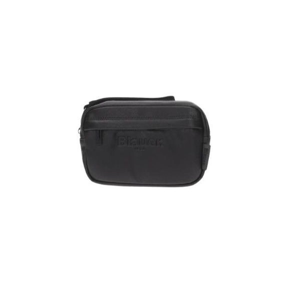 Blauer Goy pochette effetto saffiano logo tono su tono black