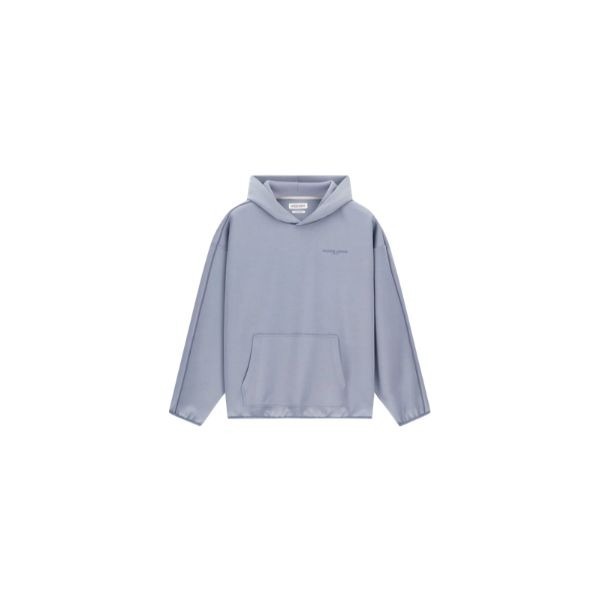 GUESS felpa uomo con cappuccio con logo frontale colore grigio