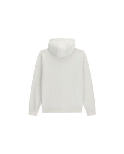 GUESS felpa uomo con cappuccio logo sul davanti colore bianco