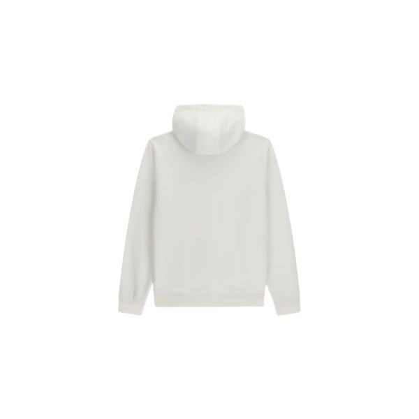 GUESS felpa uomo con cappuccio logo sul davanti colore bianco