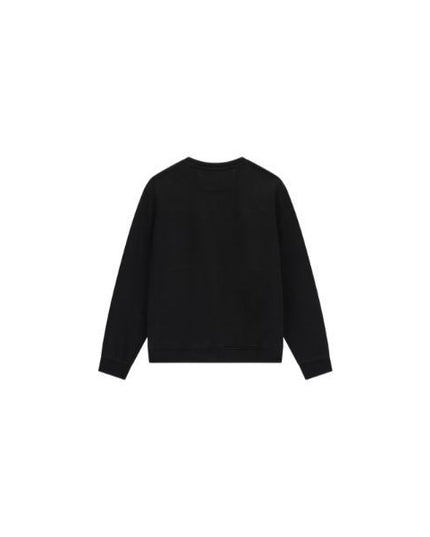 GUESS felpa uomo girocollo con logo ricamato colore nero
