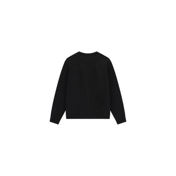 GUESS felpa uomo girocollo con logo ricamato colore nero