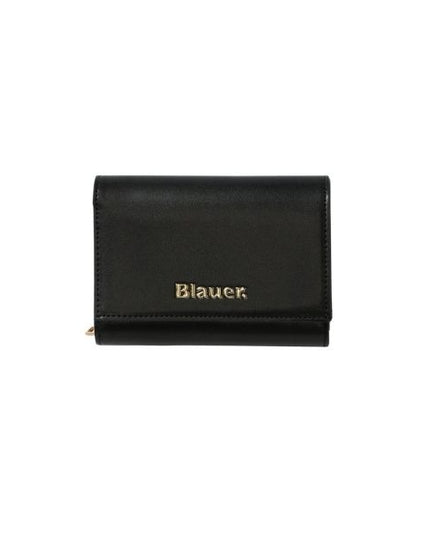 Blauer Fim portafoglio logo dorato total black