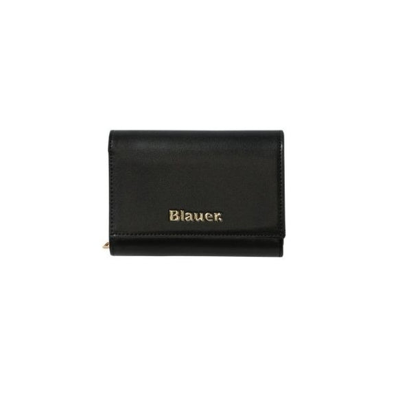 Blauer Fim portafoglio logo dorato total black