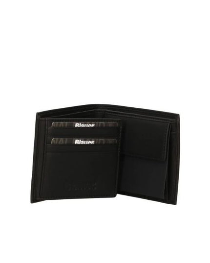 Blauer Trif portafoglio con logo in rilievo total black