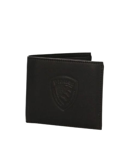 Blauer Trif portafoglio con logo in rilievo total black
