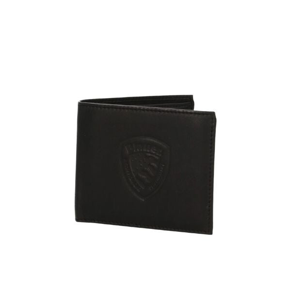 Blauer Trif portafoglio con logo in rilievo total black