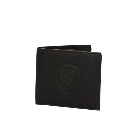 Blauer Trif portafoglio con logo in rilievo total black