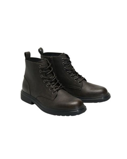 Blauer Grady stivaletto con zip laterale dark brown
