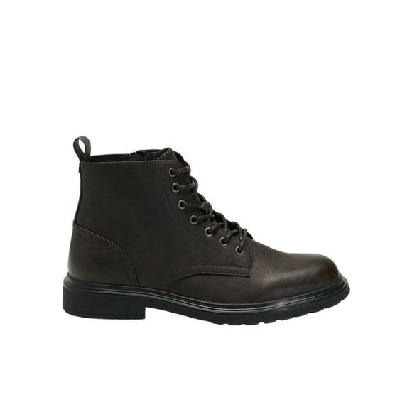 Blauer Grady stivaletto con zip laterale dark brown